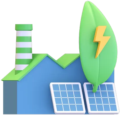 Premium Industry With Solar Panel 3d Illustration Download Green Industry Icon Png Solar Panel Icon Png