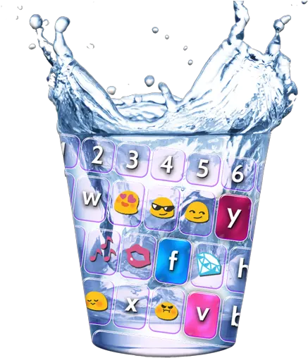 App Insights Water Glass Keyboard And Emoji Apptopia Water Glass Splash Png Water Emoji Png png