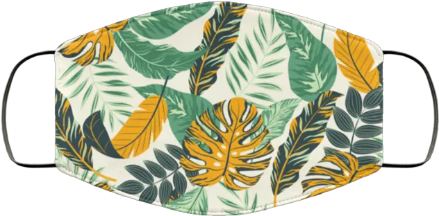 Tropical Leaves Plants 01 3 Layers Face Mask Serving Tray Png Tropical Leaves Png