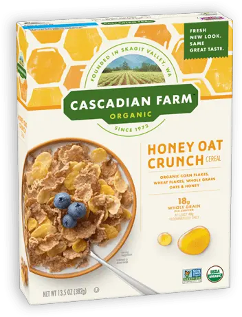 Honey Oat Crunch Cereal U2022 Cascadian Farm Organic Cascadian Farms Honey Oat Crunch Png Honey Dripping Png