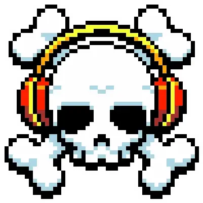 Pixel Dj Soft Skull Headphones 400 X 400 Pixel Png Dj Headphones Png