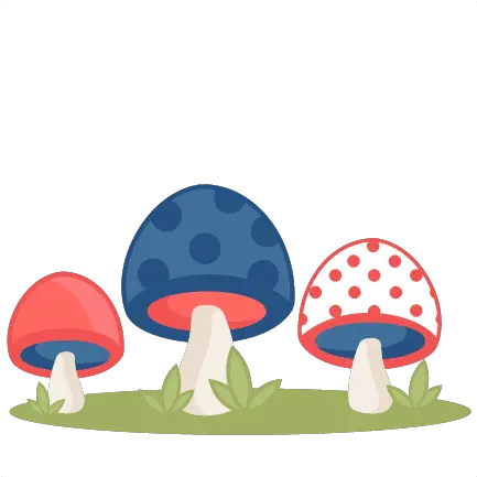 Polka Dot Mushrooms Svg Scrapbook Cut File Cute Clipart Cute Mushrooms Png Mushrooms Png