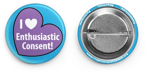 I Heart Enthusiastic Consent 15 Button Solid Png Back Button Png