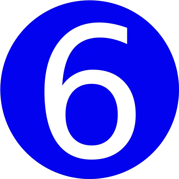 Number 6 Clipart Blue Transparent Free For Number 6 Blue Circle Png Number 6 Png