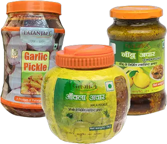 Patanjali Pickle Combo Amla Lemon Garlic Buy Patanjali Garlic Pickle Png Pickle Png