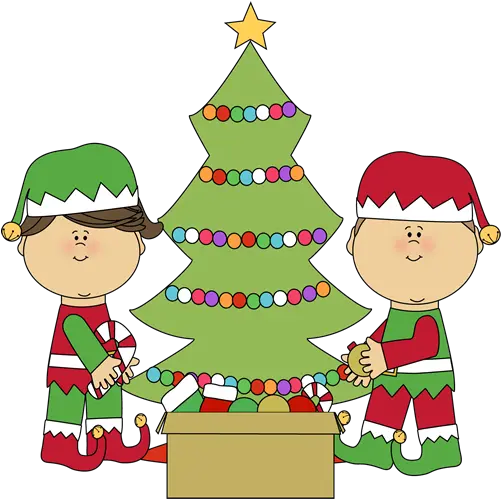 Christmas Elf Santa Claus Gift Clip Art Decorate Christmas Tree Clipart Png Elf On The Shelf Png