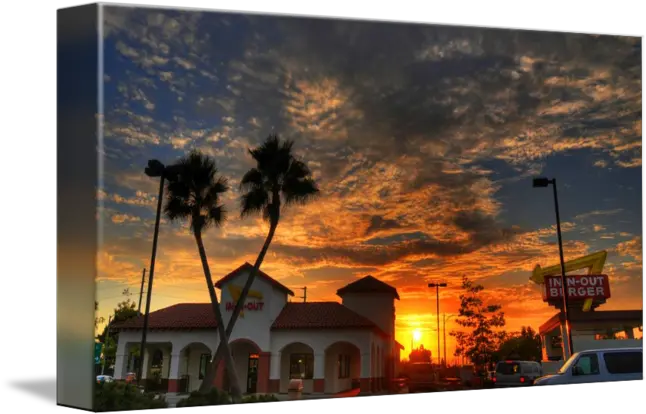 In N Out Burger And Californian Sunset Red Sky At Morning Png In N Out Png