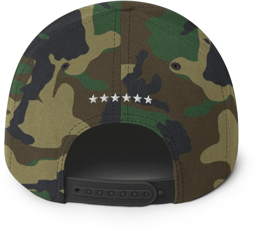 Six Star Embroidered Snapback U2014 Society Hat Png Camo Png