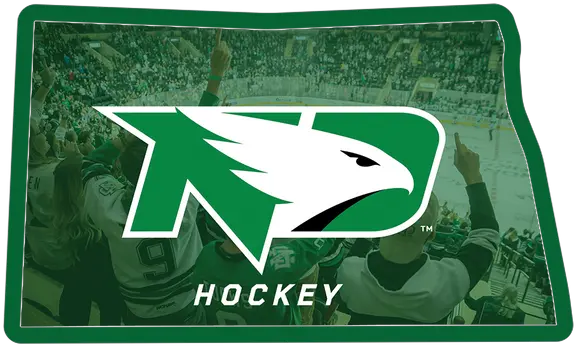 North Dakota Fighting Hawks North Dakota Hockey Map Single Layer Dimensional Logo North Dakota Fighting Hawks Png Hawks Icon