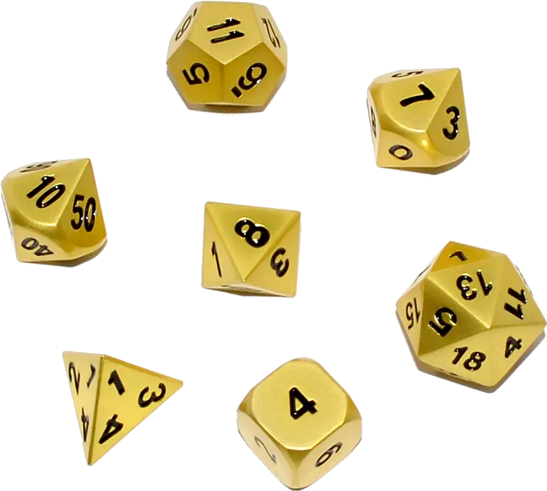 Download Hd Cthulhus Gold Solid Metal Transparent Dice Png Dnd Dice Png