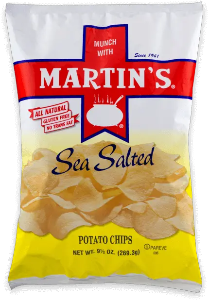 Martins Sea Salted Potato Chips Potato Chip Png Potato Chips Png