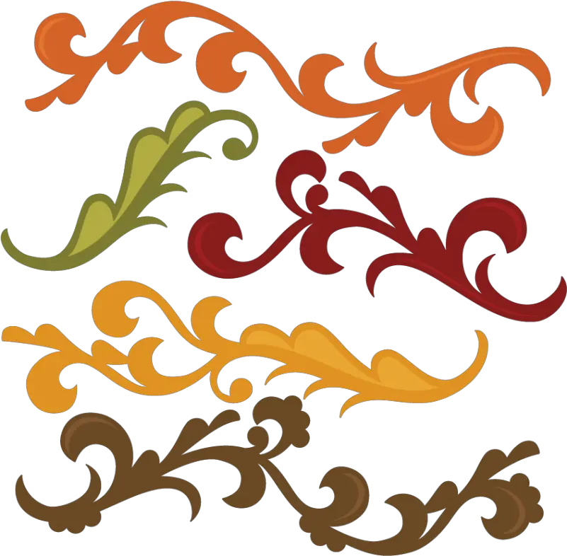 Fall Leaves Border Clip Art Free Fall Flourishes Png Fall Clipart Png
