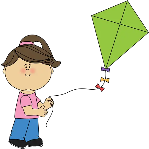 Girl Flying A Kite Clip Art Girl Flying A Kite Image Girl Flying A Kite Clipart Png Kite Transparent Background
