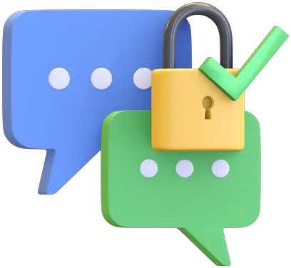 Secure Chat Icon Download In Flat Style Lock 3d Icon Iconscout Png Green Chat Icon