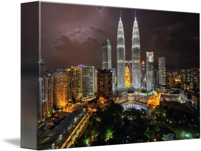 The Petronas Twin Towers By Frozenlite Photography Petronas Towers At Night Png Twin Towers Png