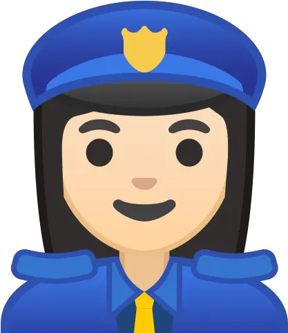 Woman Police Officer Light Skin Tone Icon Noto Emoji Emoji Policia Png Police Light Icon Vector