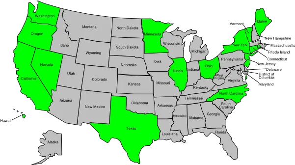 Us Color Map With State Names Png Clip Free Slave And Border States Us Map Png