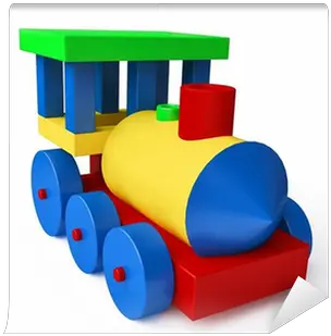 3d Colorful Toy Train Wall Mural Cylinder Png Toy Train Png