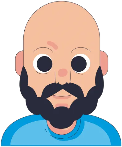 Baldy Beard Man Transparent Png U0026 Svg Vector File Dibujo Calvo Con Barba Wizard Beard Png