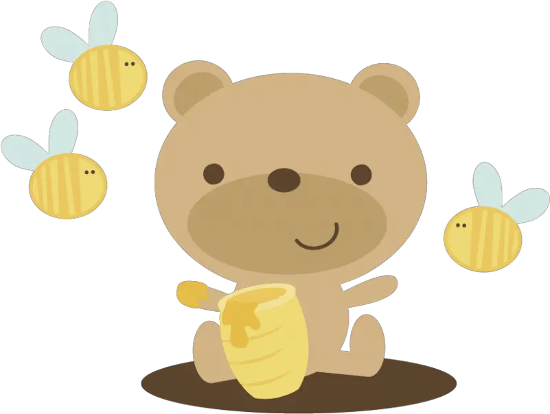 Cute Bear Clipart Clipartandscrap Bear In Honey Pot Png Bear Clipart Png