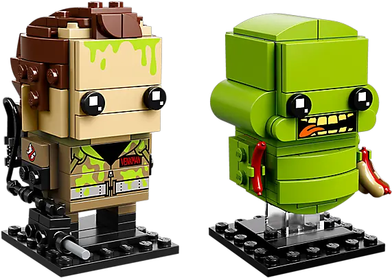 Lego Peter Venkman U0026 Slimer 41622 Brickheadz Slimer Png Slimer Png