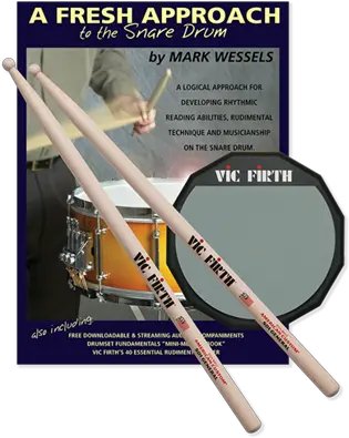Vic Firth Fasp Fresh Approach Starter Pack Vic Firth Practice Pad Png Drum Sticks Png