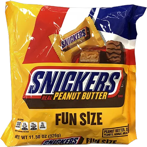 Download Hd Snickers Peanut Butter Fun Size Candy Bars Snickers Png Candy Bars Png