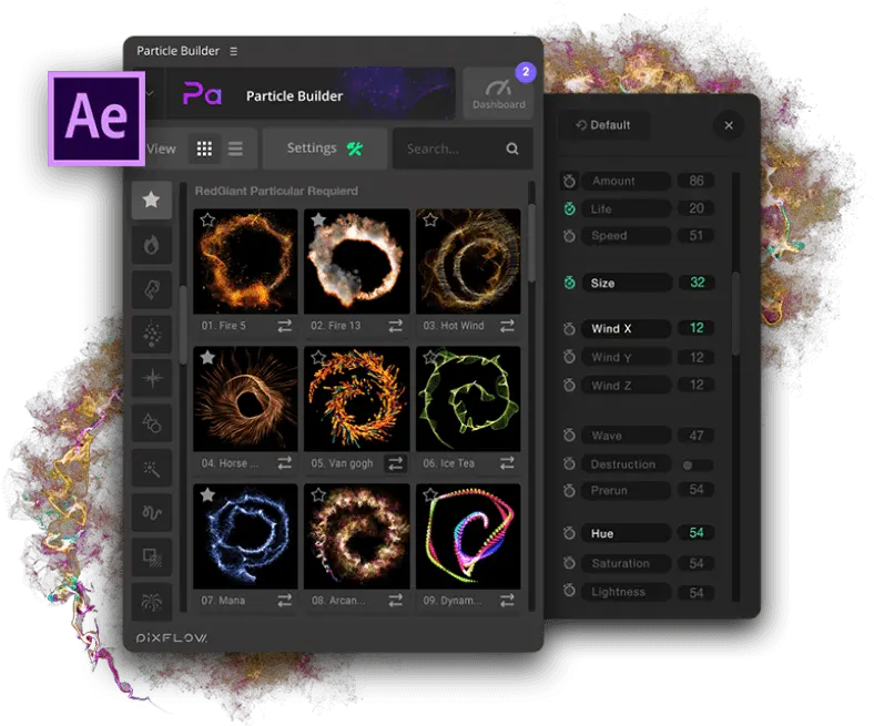 Make Amazing Visual Effects With Particle Builder After Vertical Png Particles Transparent