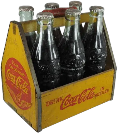 Vintage Coca Cola Bottle Carrier Png Glass Bottle Coca Cola Bottle Png