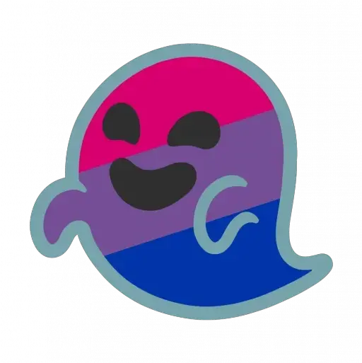 Telegram Sticker From Rainbow Ghost Pack Logo Indesign Rond Png Ghost Emoji Icon