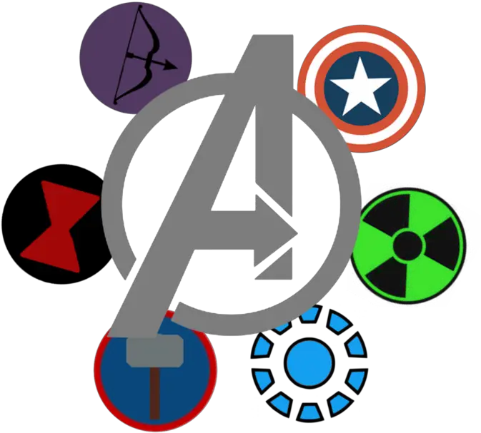 Avengers Symbols Together Cross Stitch Patterns Marvel Png Avengers Symbol Png