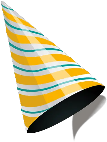 Golden Stripe Party Cap Transparent Png U0026 Svg Vector File Gorro De Cump Leaños Png Party Hat Transparent