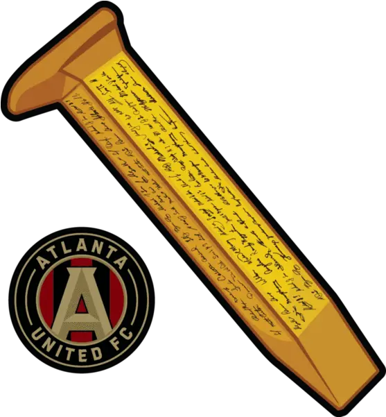 Atlanta United Fc The Golden Atlanta United Golden Spike Logo Png Atlanta United Logo Png