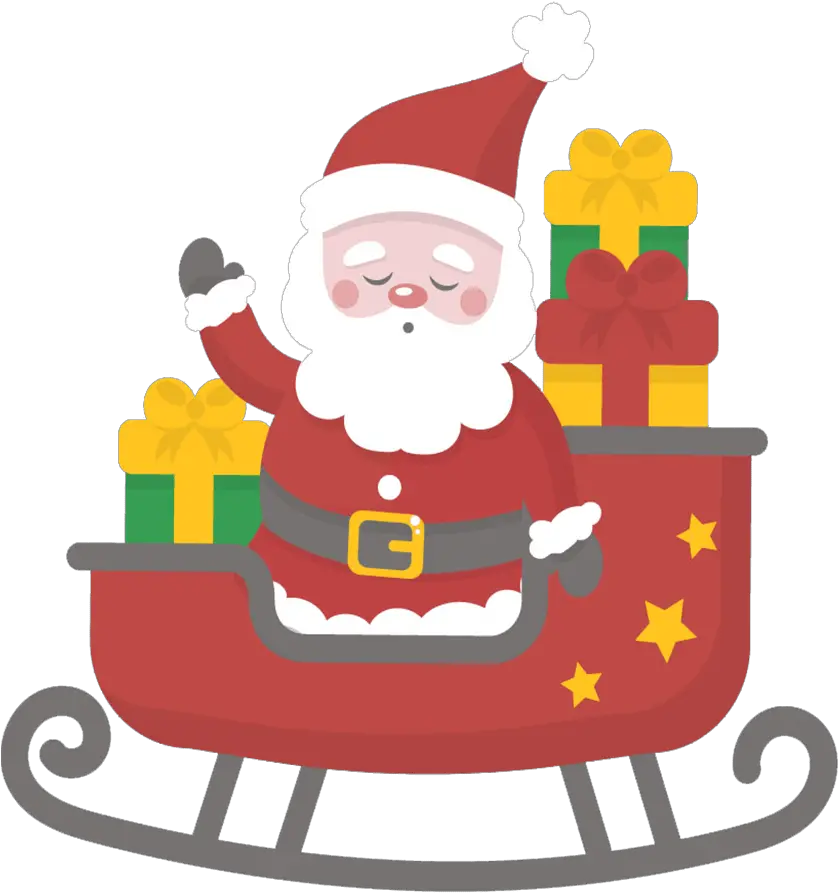 Free U0026 Cute Santa Sleigh Clipart For Your Holiday Santa Sleigh Clipart Png Santa Sleigh Transparent