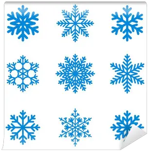 Wall Mural Snowflakes Icon Collection Vector Shape Pixersus Snowflake Patterns Png Snowflakes Icon