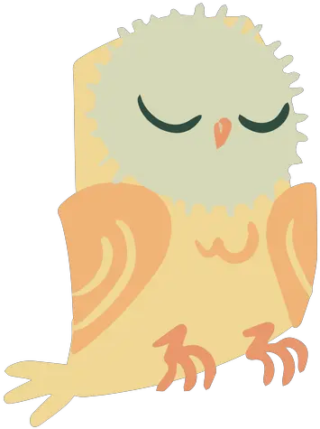 Owl Yellow Eyes Closed Flat Transparent Png U0026 Svg Vector Soft Wise Owl Icon