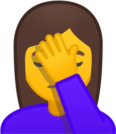 Face Palm Emoji Meaning With Pictures From A To Z Hand To Head Emoji Png Facepalm Icon