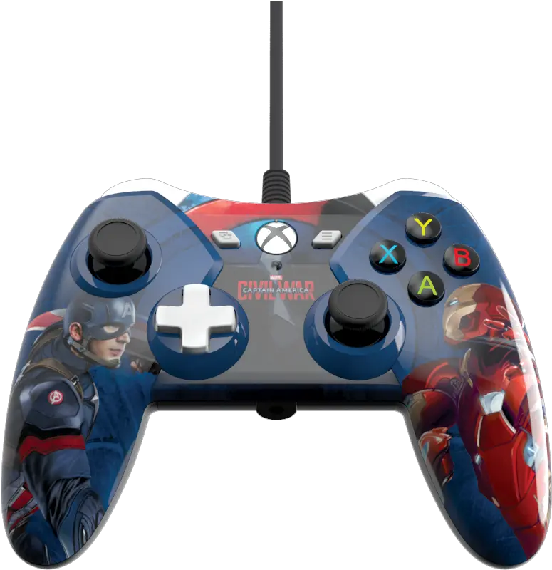 Captain America Civil War Wired Controller For Xbox One Gamestop Xbox Civil War Controller Png Captain America Civil War Logo Png