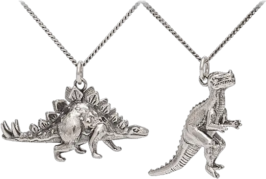 Firefly Dino Duo Sterling Silver Necklace Pair Locket Png Necklace Transparent