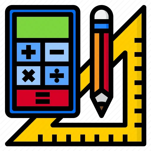 Calculator Office Pencil Ruler Stationery Icon Download On Cost Icons Png Pencil Ruler Icon