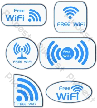 Creative Blue Free Wireless Network Wifi Icon Sticker Psd Language Png Wireless Connection Icon