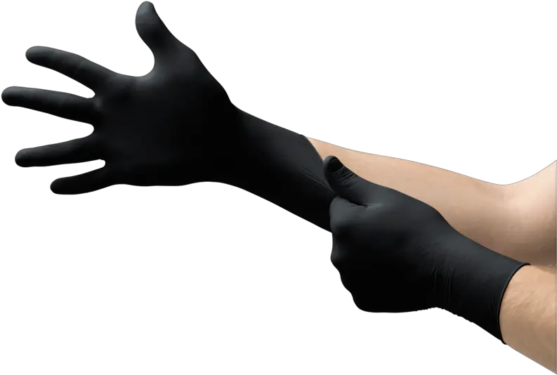 Black Nitrile Xx Microflex Midknight Gloves Png Cuffs Icon 16x16