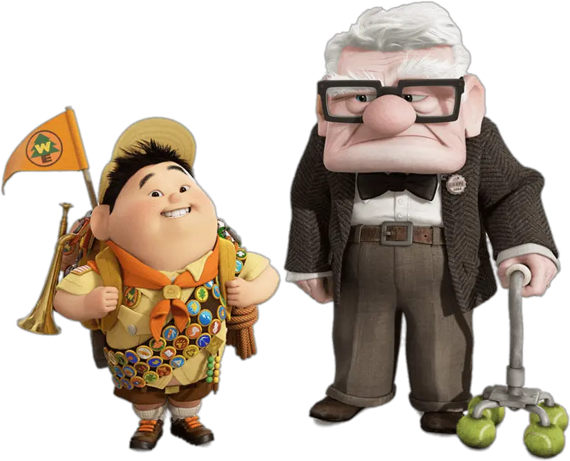 Carl And Russell Transparent Png Carl Fredricksen Y Russell Up Png
