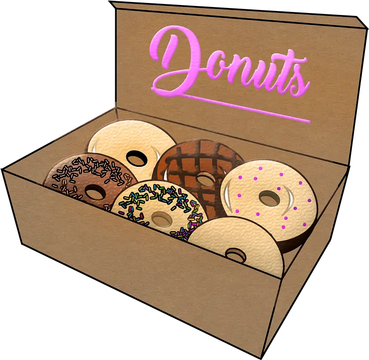 Donuts In Box Caixa De Donuts Png Donuts Png