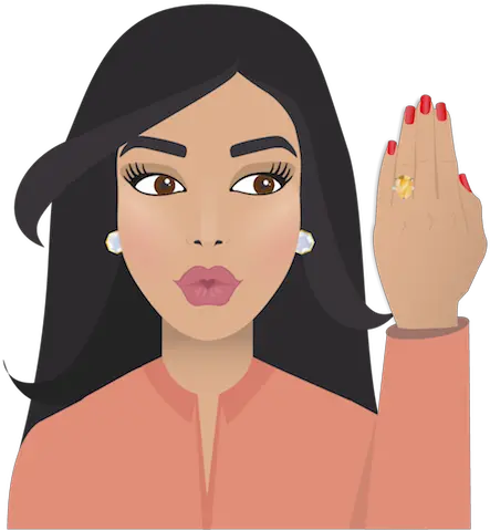 Female Emoji Png Fun Stickers Arab Whatsapp Ring Emoji Png