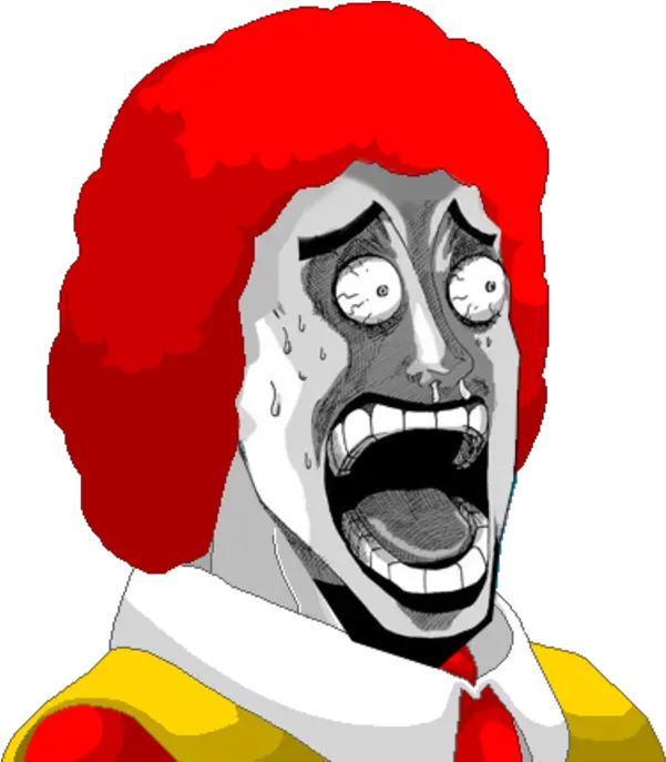 Download Ronald Mcdonald Shock Face By Donalddesu D5r0lci Shocked Face Meme Png Shocked Face Png