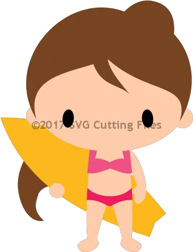 Kid Svg Files For Sure Cuts A Lot Scal Surfer Girl Cute Png Surfer Girl Icon