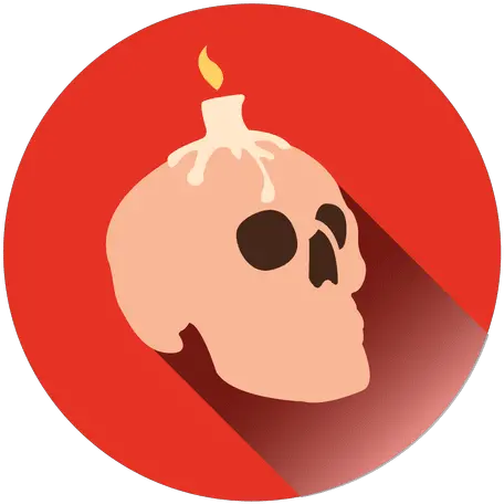 Candle Skull Round Icon Transparent Png U0026 Svg Vector Desenho Halloween E Vela Redondo Skull Text Icon