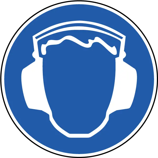 Wear Ear Protection Label J6502 By Safetysigncom Wear Ear Protection Sign Png Ear Transparent