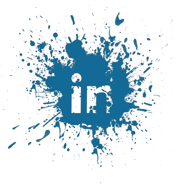 Linkedin Logo Paint Splatter The Ad Company Broken Black Heart Tattoo Png Linked In Logo Png